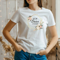 Tee Shirt EVJF Personnalisé/ Bride to Be couronne fleur - letzhug