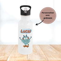 Gourde Thème Monstre Enfant - Inox Blanche 500 ml-letzhug