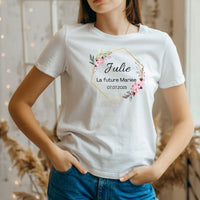 Tee Shirt EVJF Personnalisé/ Bride to Be couronne fleur violet - letzhug