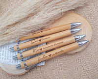 Stylo Personnalisé en Bambou pour Mariages