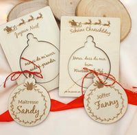 Carte puzzle en bois en forme de boule de neige pour maîtresse, Joffer