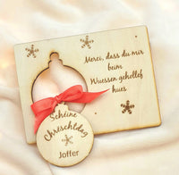 Carte de Vœux pour Maîtresse avec Boule de Noël Détachable 🌟