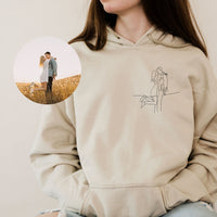 Sweat à Capuche Personnalisé avec Photo Brodée