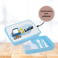 Boîte Repas Enfant Personnalisable, Grue Blue - LETZHUG