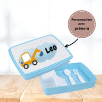 Boîte Repas Enfant Personnalisable, Grue ORANGE- LETZHUG