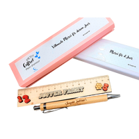 Coffret Joffer Stylo en Bambou et Règle en Bois