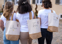 Sac Tote Bag en Jute Personnalisé pour Mariage et EVJF