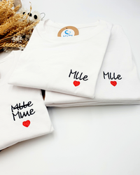 T-shirt personnalisé brodé blanc