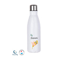 Gourde/ Bouteille isotherme floral pour enfant personnalisable avec votre message, prénom