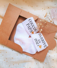 Chaussettes Bébé annonce grossesse Personnalisé