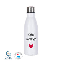 Bouteille isotherme personnalisable avec votre message