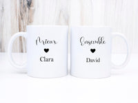 Mug /tasse duo mieux ensemble avec prénoms -Saint valentin - -mariage - cadeaux saint-valentin personnalisable