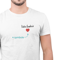 Tshirt Brode Homme_T-shirt Personnalise texte symbole blancl etzhug