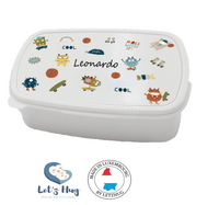 Boite à goûter rentrée scolaire personnalisé avec prénom, Lunch box, boite à repas MOSTER