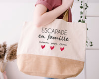 Sac de plage pour la famille personnalisé