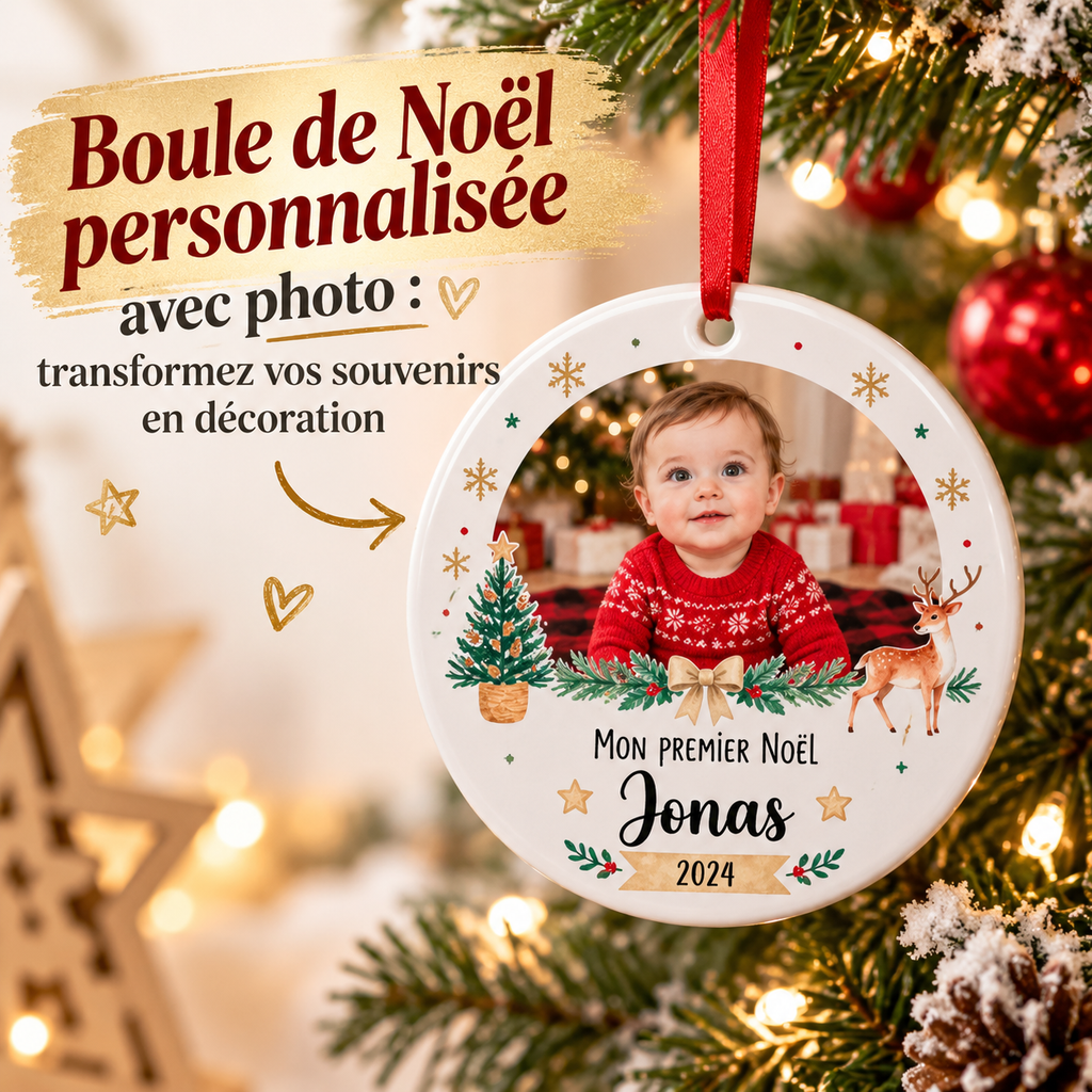 Boule de Noël personnalisée avec photo : transformez vos souvenirs en décoration