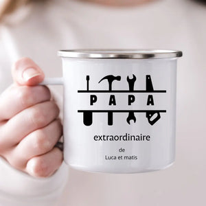 Tasse Inox Personnalisée pour le Papa Extraordinaire, Bricoleur