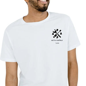 T-shirt Papa Bricoleur Personnalisé - 1 Prénom