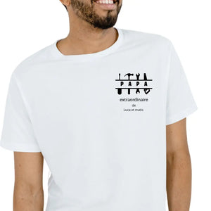 T-Shirt Papa Bricoleur Personnalisé - Plusieurs Prénoms