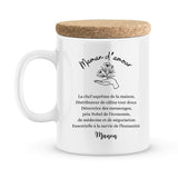 Tasse avec couverture en liège personnalisé Maman d'amour