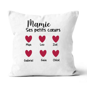 Coussin Mamie et ses Petits Cœurs