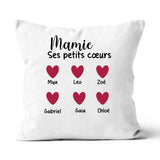 Coussin Mamie et ses petits cœur LETZHUG