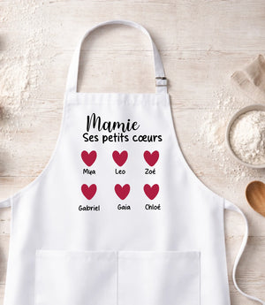 Tablier Mamie et ses Petits Cœurs