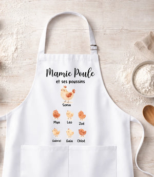 Tablier Mamie Poule et ses Poussins