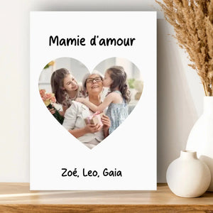 Affiche Cœur Photo Texte Personnalisée