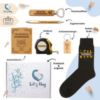 Praktisches Handwerker Set – personalisierter Zollstock, Werkzeug & Zubehör- letzhug