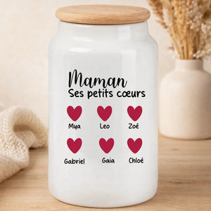 Pot à Biscuits Maman Petits Cœurs Personnalisé