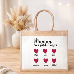 Sac Cabas Maman et ses Petits Cœurs