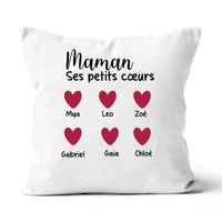 Coussin Maman et ses petits cœurs LETZHUG
