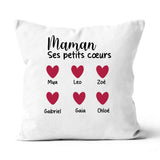 Coussin Maman et ses petits cœurs LETZHUG