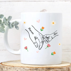 Mug Tenir la Main de Maman ou Mamie