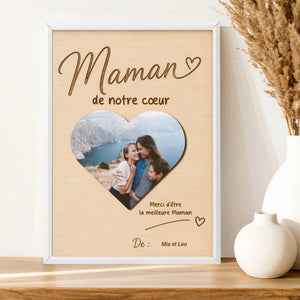 Cadre en Bois Maman – Photo Personnalisée