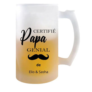 Chope de Bière Certifiée Papa Génial