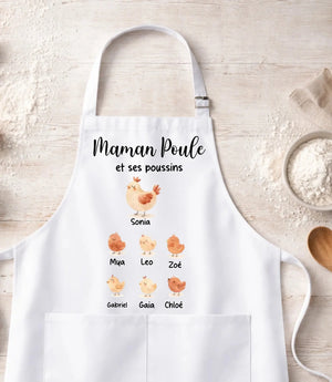 Tablier Maman et ses Petits Poussins