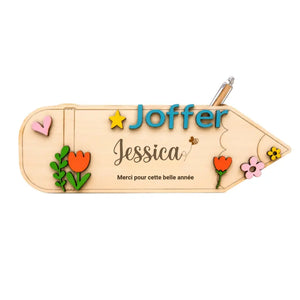 Porte-stylos Maîtresse (Joffer) Personnalisé en Bois