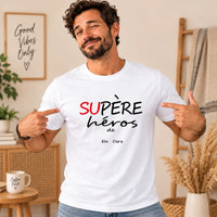 T-shirt PAPA personnalisé - Supère héros