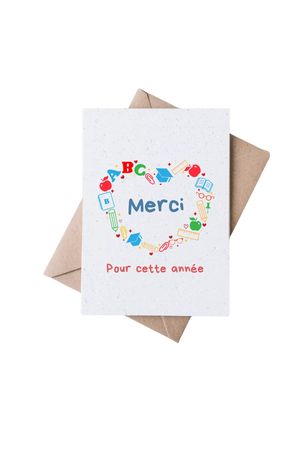 Carte à Planter "Merci pour cette année" Fleur des Champs