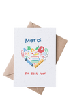 Carte à planter " Merci fir dëst Joer " fleur des champs