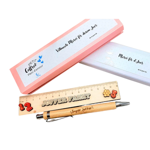 Coffret Joffer Stylo en Bambou et Règle en Bois