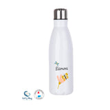 Gourde/ Bouteille isotherme floral pour enfant personnalisable avec votre message, prénom