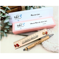 Coffret Joffer Stylo en Bambou et Règle en Bois