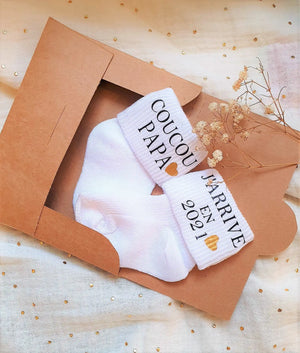 Chaussettes Bébé Annonce Grossesse Personnalisées