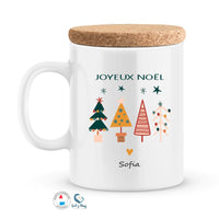 Mug/ tasse céramique sapin Boho personnalisé avec prénom 