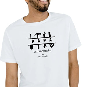 T-Shirt Papa Bricoleur Personnalisé - Modèle 2