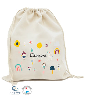 Pochon Fairy rangements rentrée scolaire personnalisé