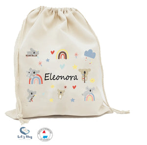 Pochon Koala rangements rentrée scolaire personnalisé